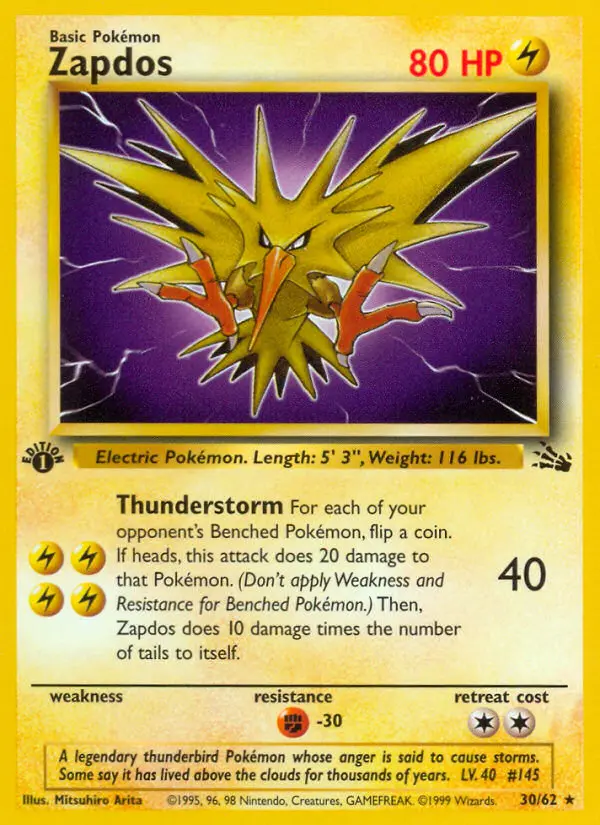Zapdos (#30) — FO 030