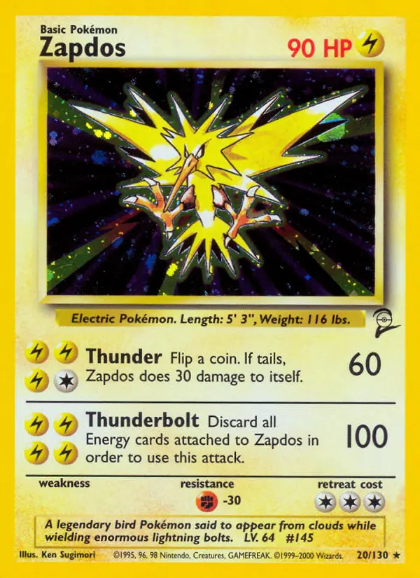 Zapdos (#20) — B2 020