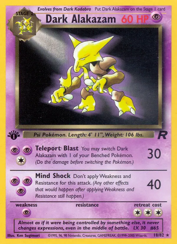 Dark Alakazam (#18) — TR 018