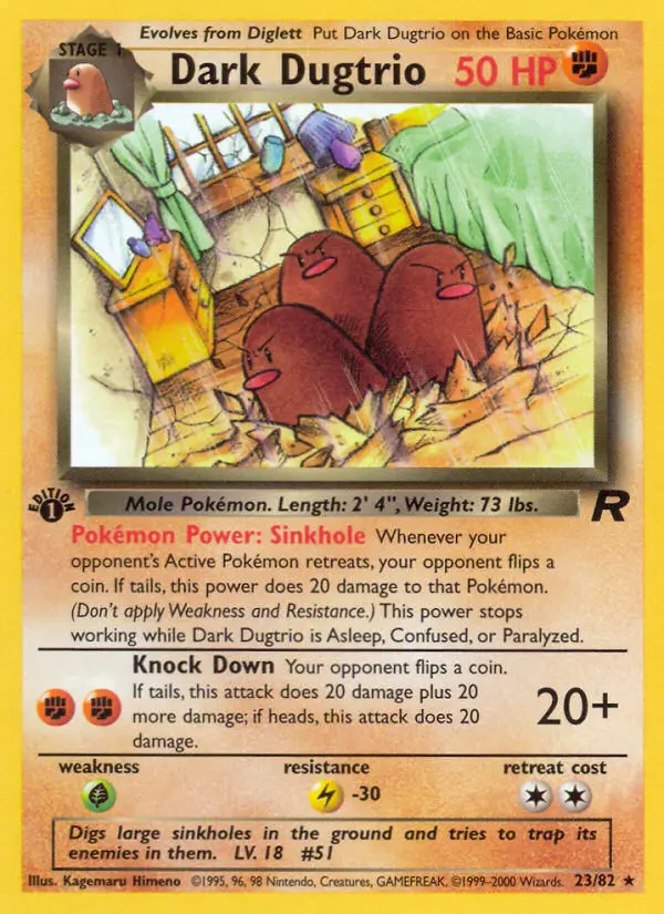 Dark Dugtrio (#23) — TR 023