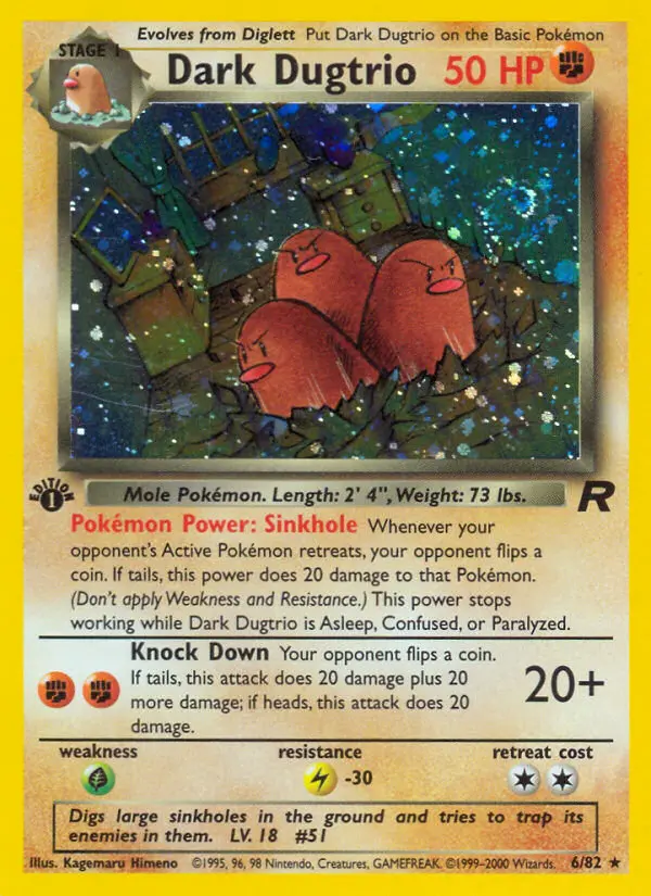 Dark Dugtrio (#6) — TR 006