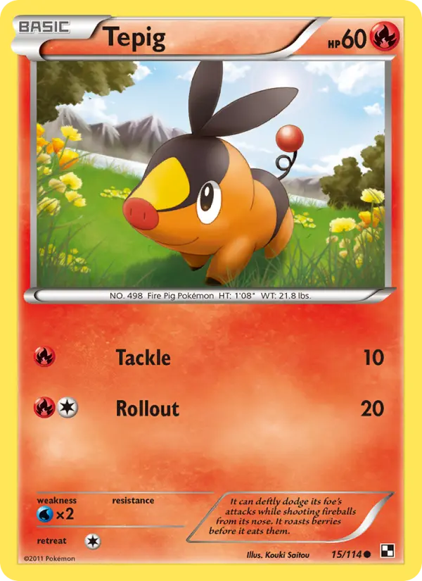 Tepig (#15) — BW 015