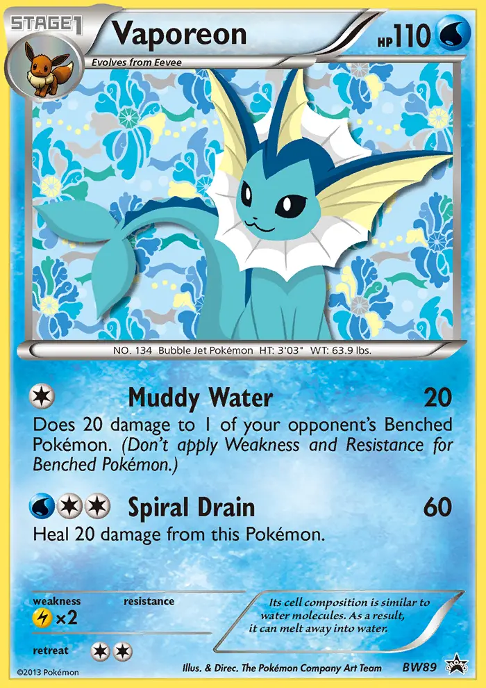 Vaporeon (#BW89) — BWBP BW89