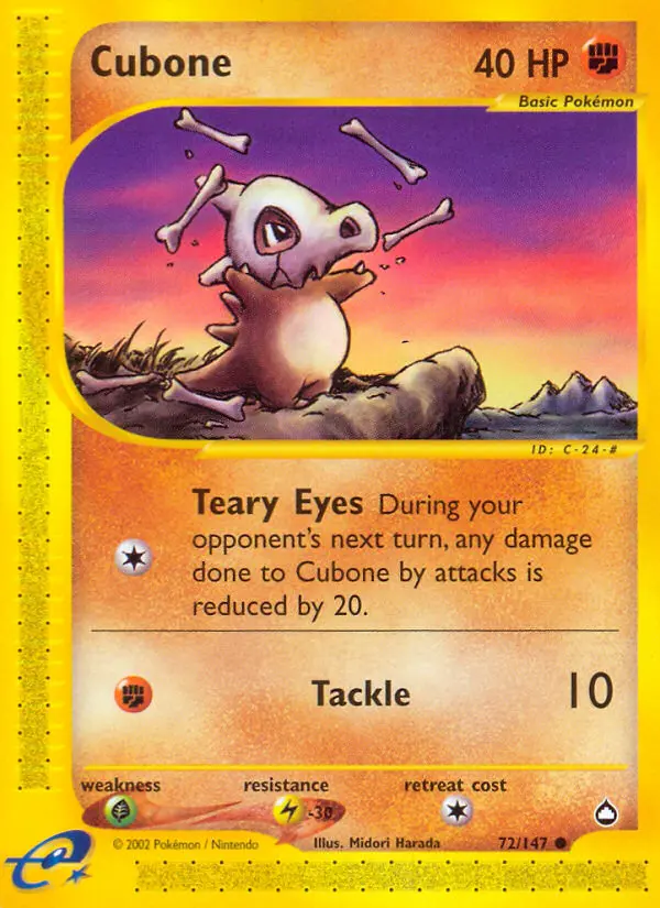 Cubone (#72) — AQ 072