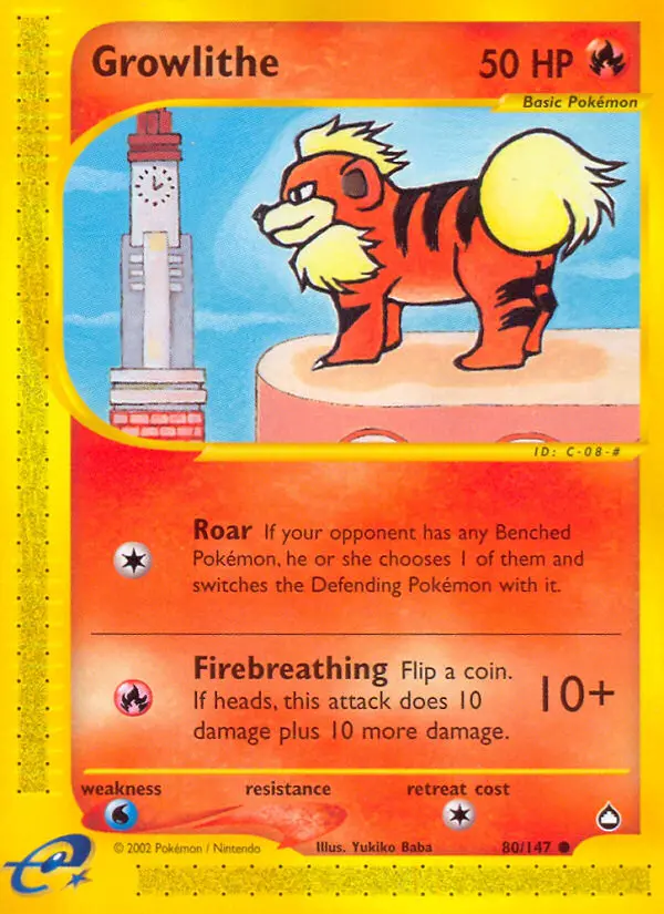Growlithe (#80) — AQ 080