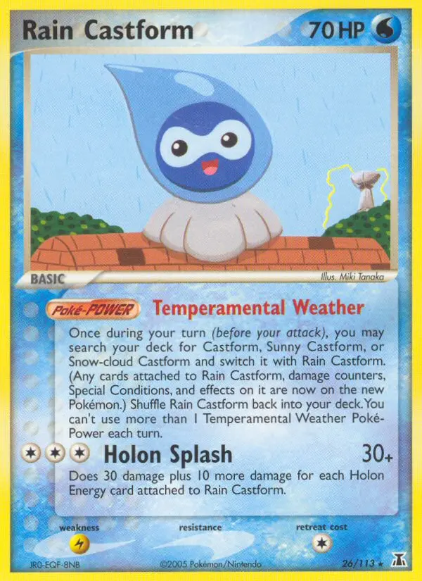 Rain Castform (#26) — DS 026