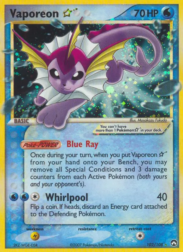 Vaporeon Star (#102) — PK 102