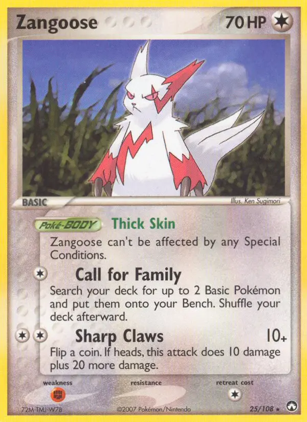 Zangoose (#25) — PK 025