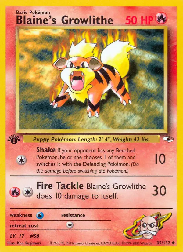 Blaine's Growlithe (#35) — GH 035