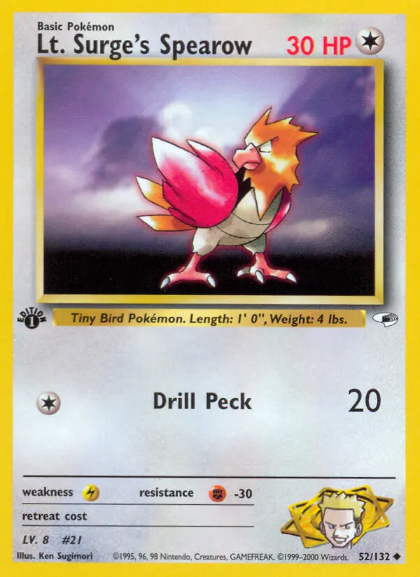 Lt. Surge's Spearow (#52) — GH 052