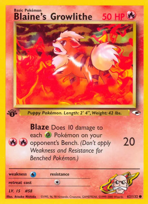 Blaine's Growlithe (#62) — GH 062