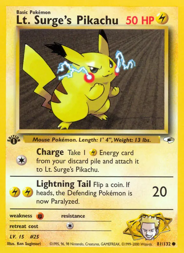 Lt. Surge's Pikachu (#81) — GH 081