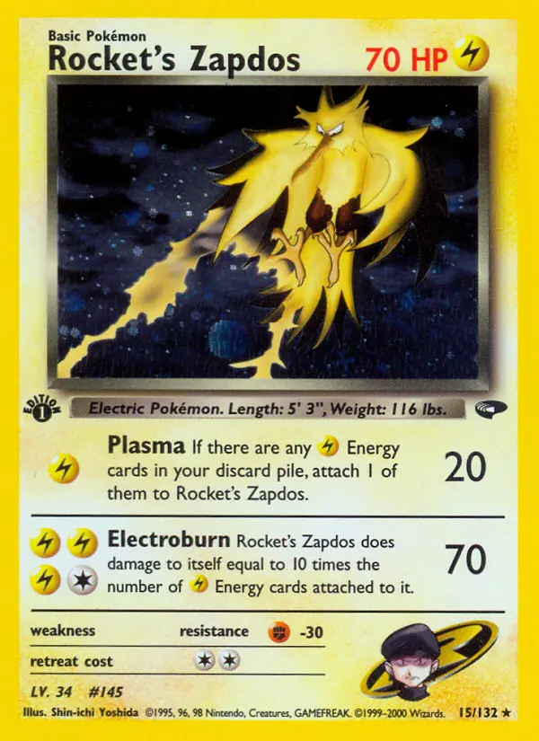 Rocket's Zapdos (#15) — GC 015