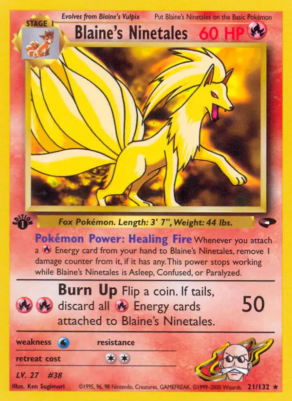 Blaine's Ninetales (#21) — GC 021