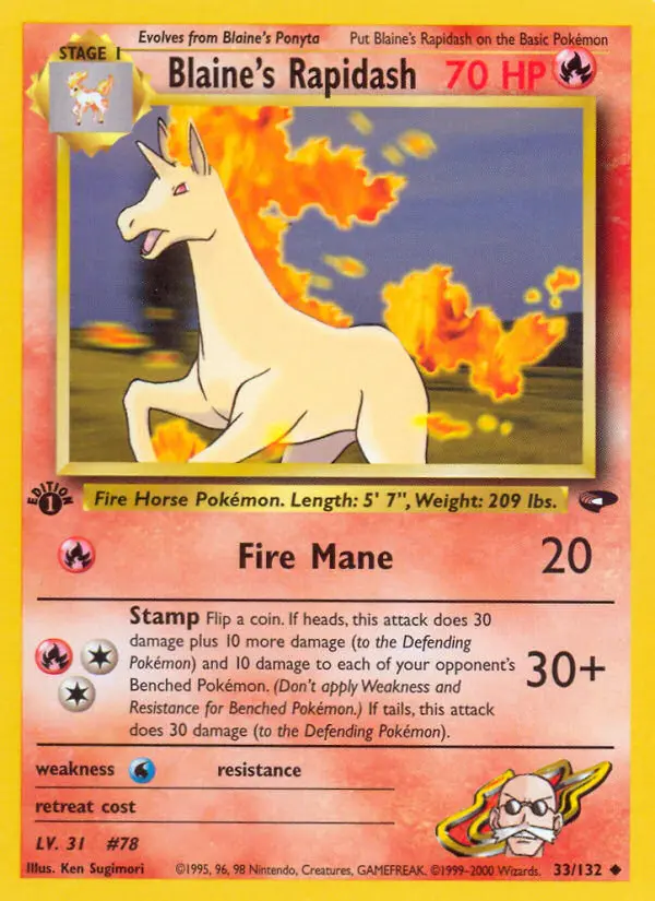 Blaine's Rapidash (#33) — GC 033