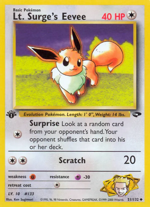 Lt. Surge's Eevee (#51) — GC 051