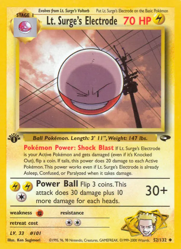 Lt. Surge's Electrode (#52) — GC 052
