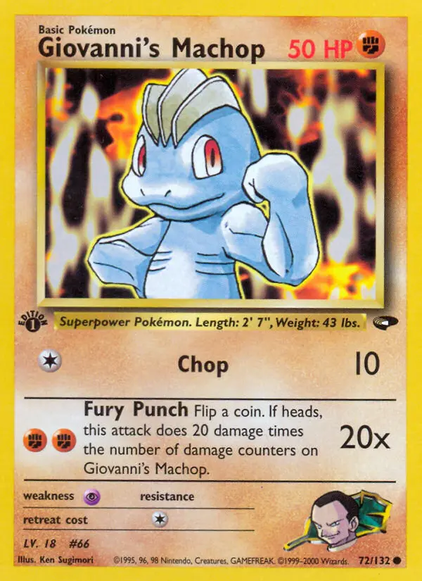 Giovanni's Machop (#72) — GC 072