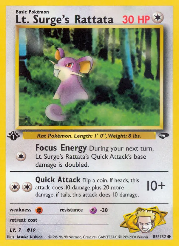Lt. Surge's Rattata (#85) — GC 085