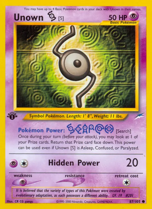 Unown [S] (#87) — NDE 087
