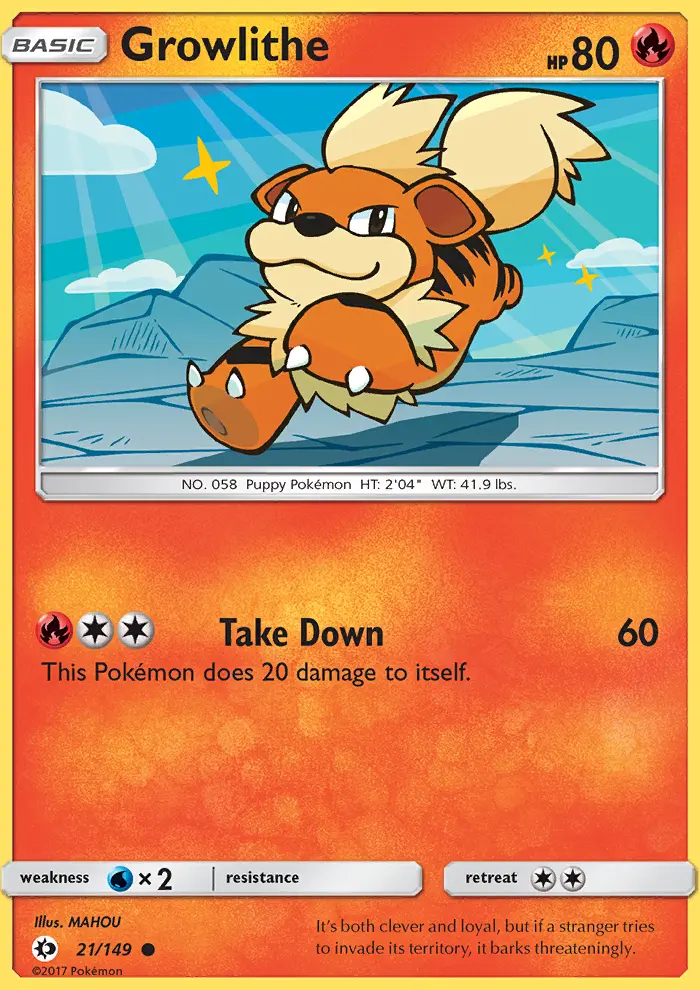 Growlithe (#21) — SM 021