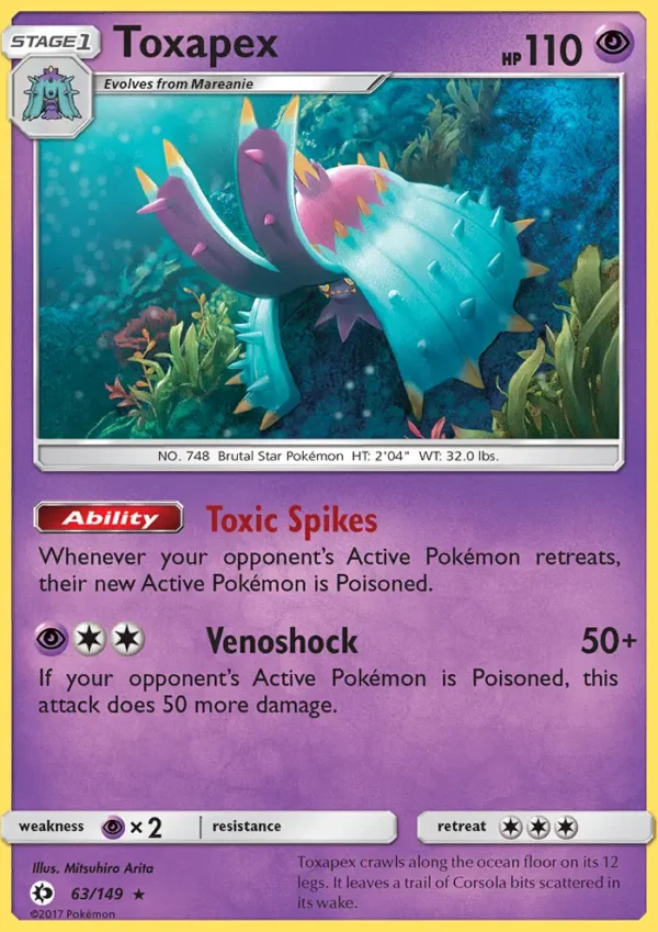 Toxapex (#63) Holo — Holo — SM 063
