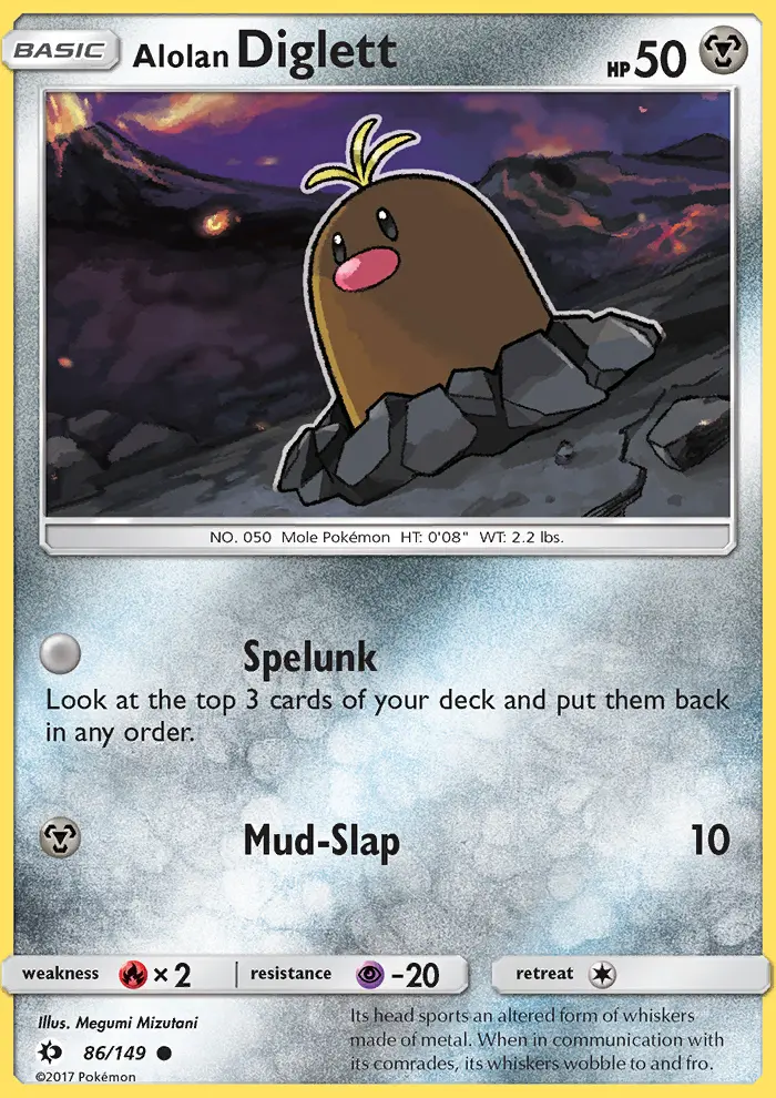Alolan Diglett (#86) — SM 086