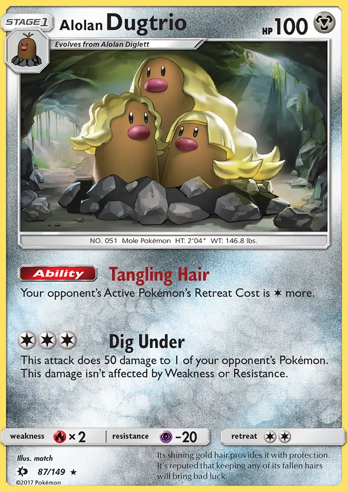 Alolan Dugtrio (#87) — SM 087