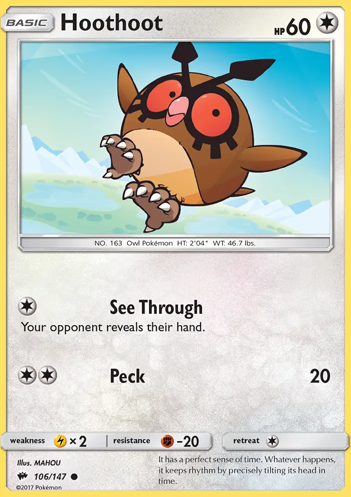 Hoothoot (#106) — BUS 106