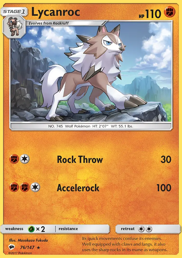 Lycanroc (#76) — BUS 076