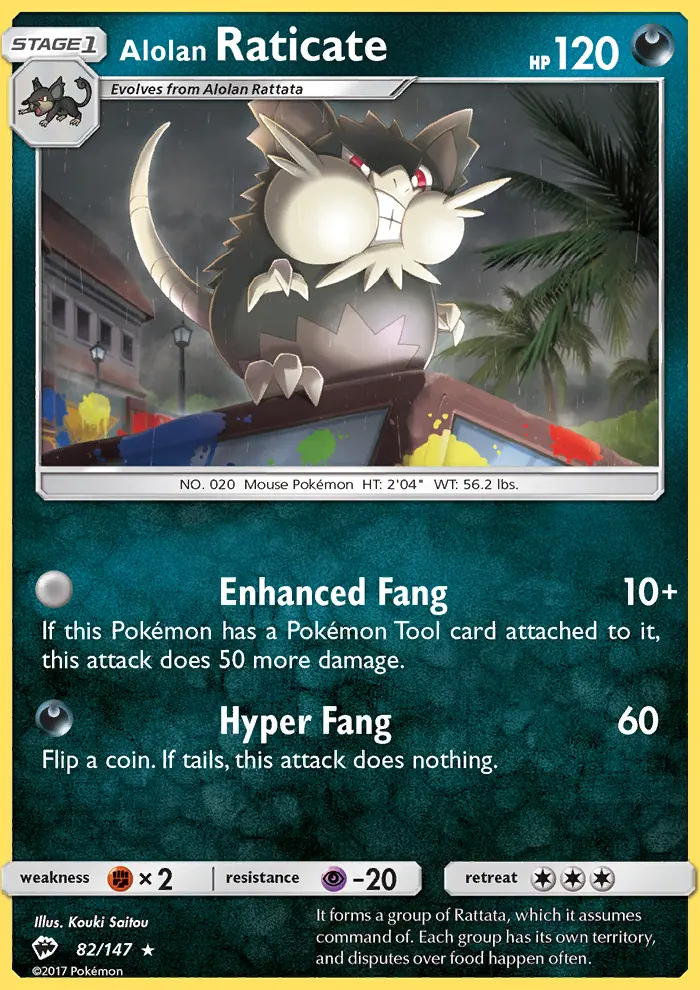 Alolan Raticate (#82) — BUS 082