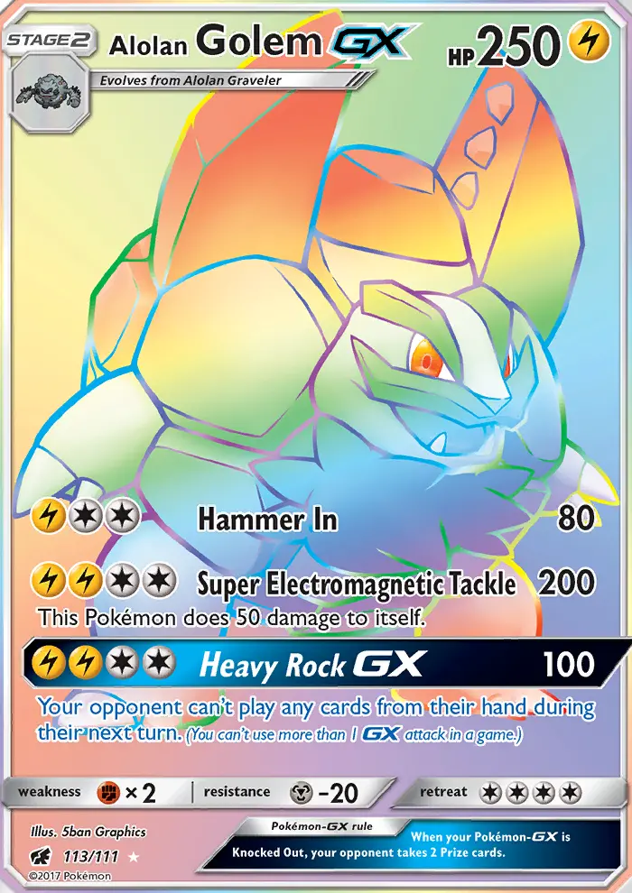Alolan Golem GX (#113) — CIN 113