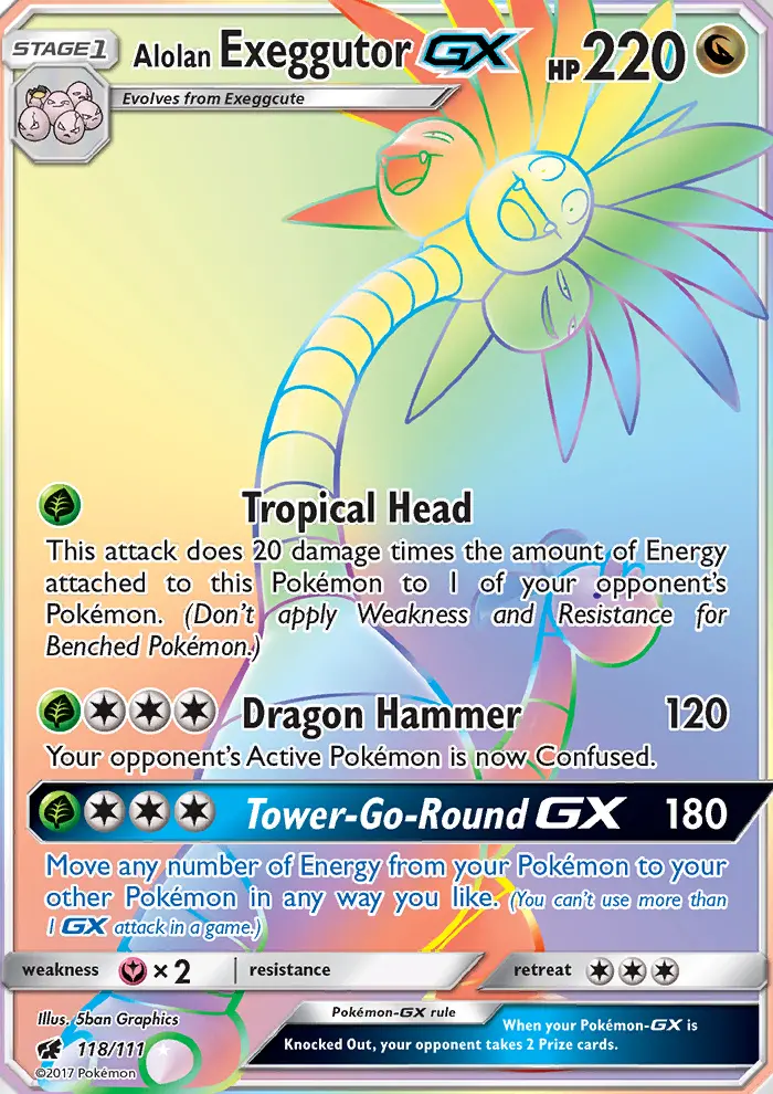 Alolan Exeggutor GX (#118) — CIN 118