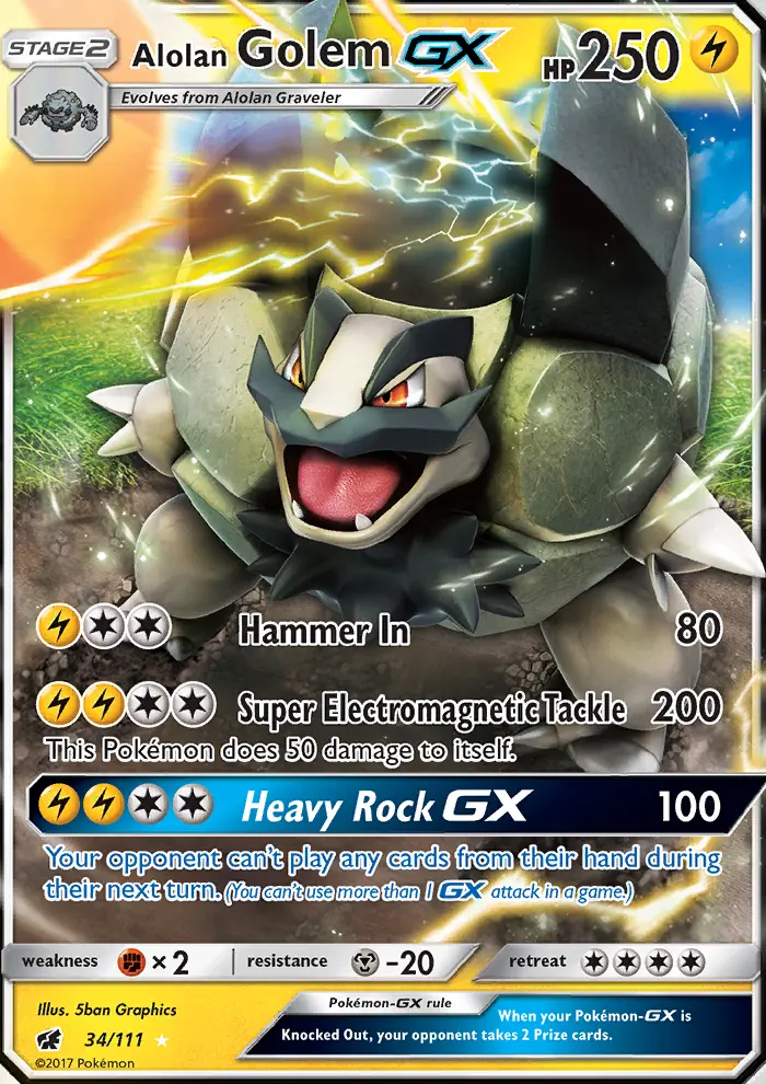 Alolan Golem GX (#34) — CIN 034