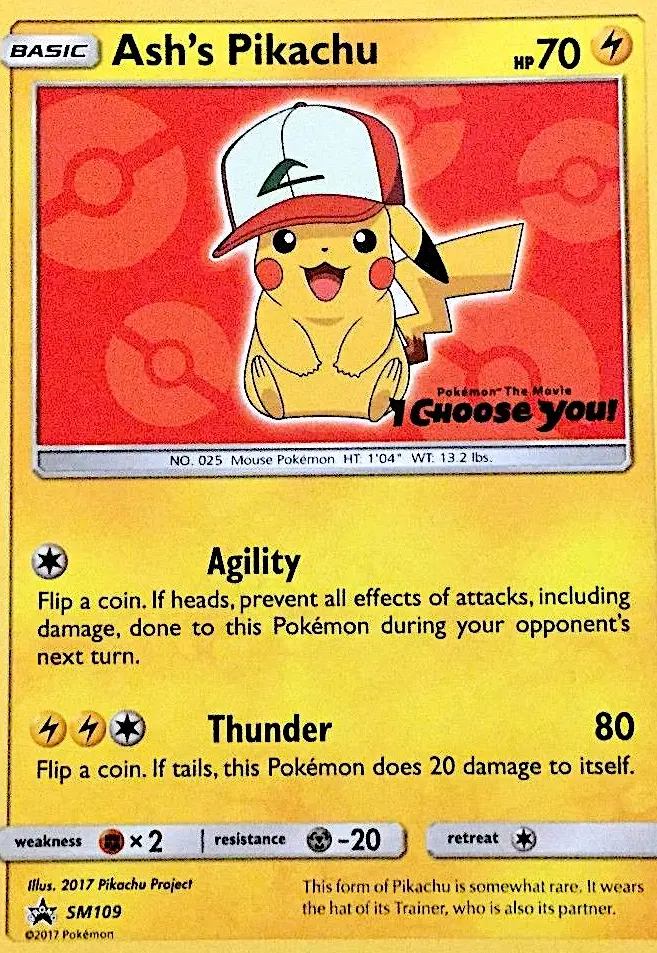 Ash's Pikachu (#SM109) — SMP SM109