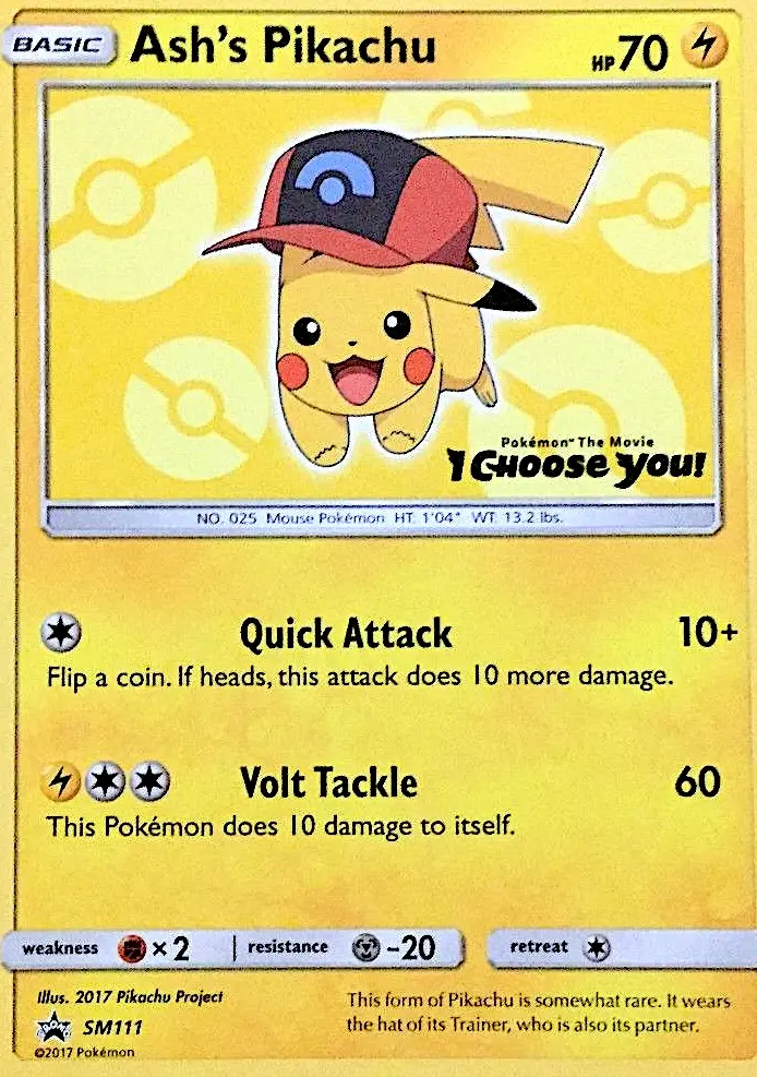 Ash's Pikachu (#SM111) — SMP SM111