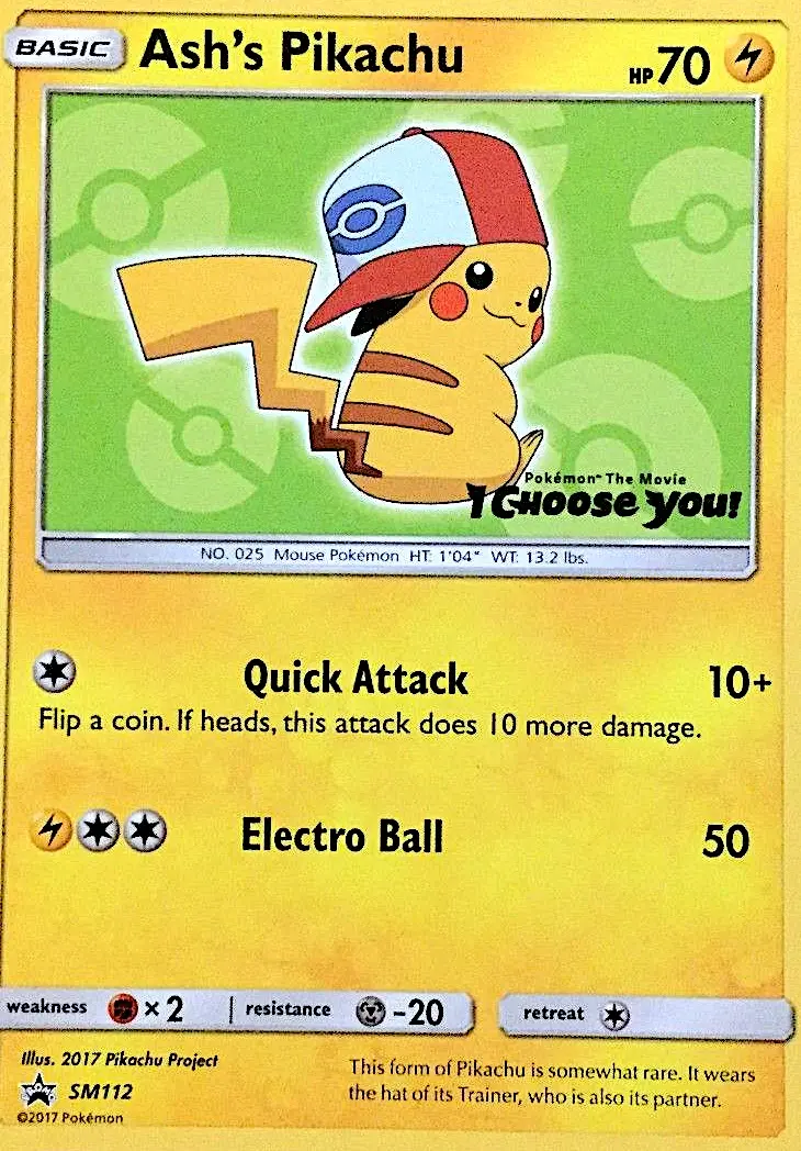 Ash's Pikachu (#SM112) — SMP SM112