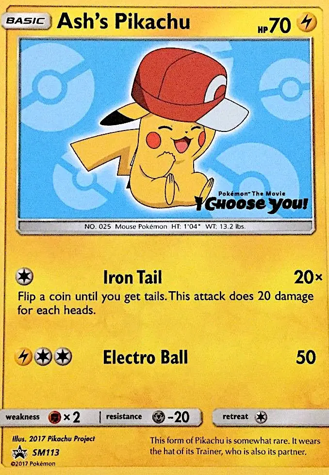 Ash's Pikachu (#SM113) — SMP SM113