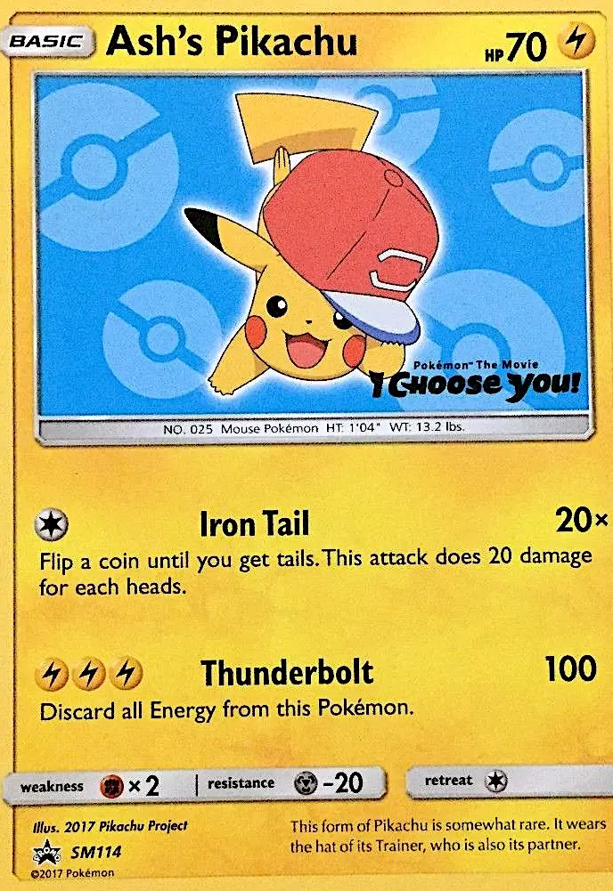 Ash's Pikachu (#SM114) — SMP SM114