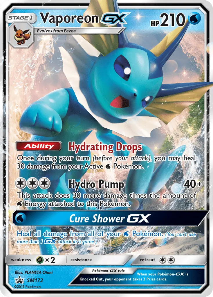 Vaporeon GX (#SM172) — SMP SM172