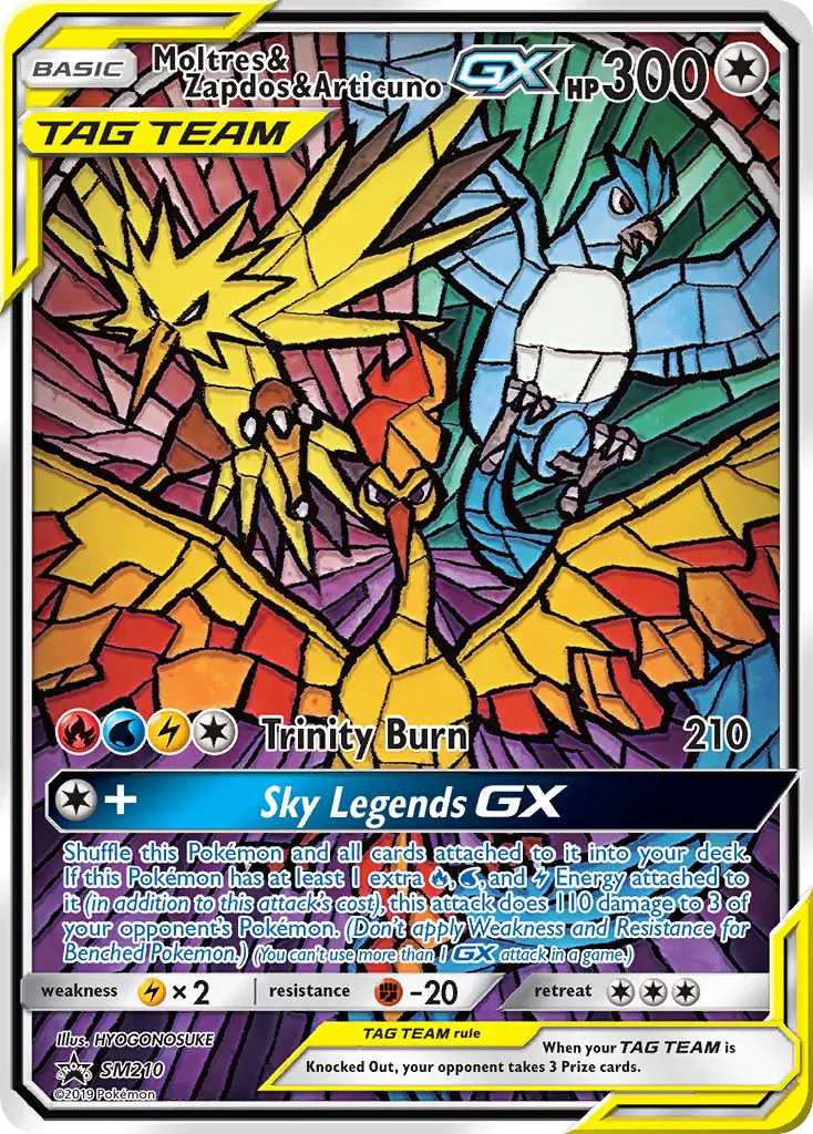 Moltres & Zapdos & Articuno GX (#SM210) — SMP SM210