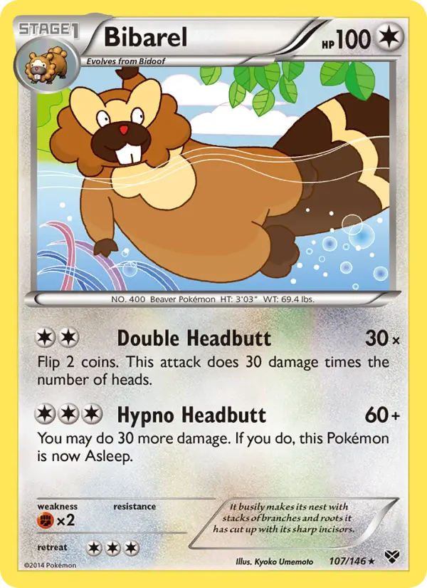 Bibarel (#107) — XY 107