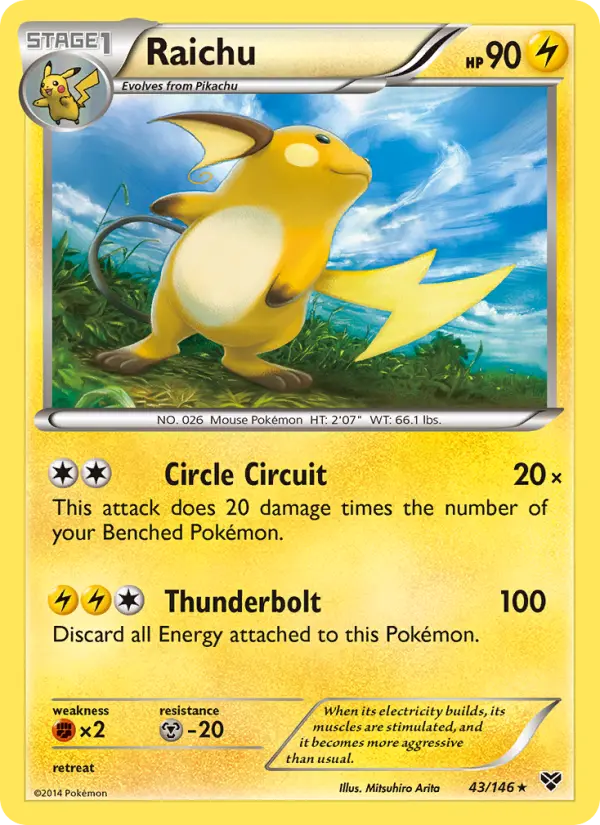 Raichu (#43) — XY 043