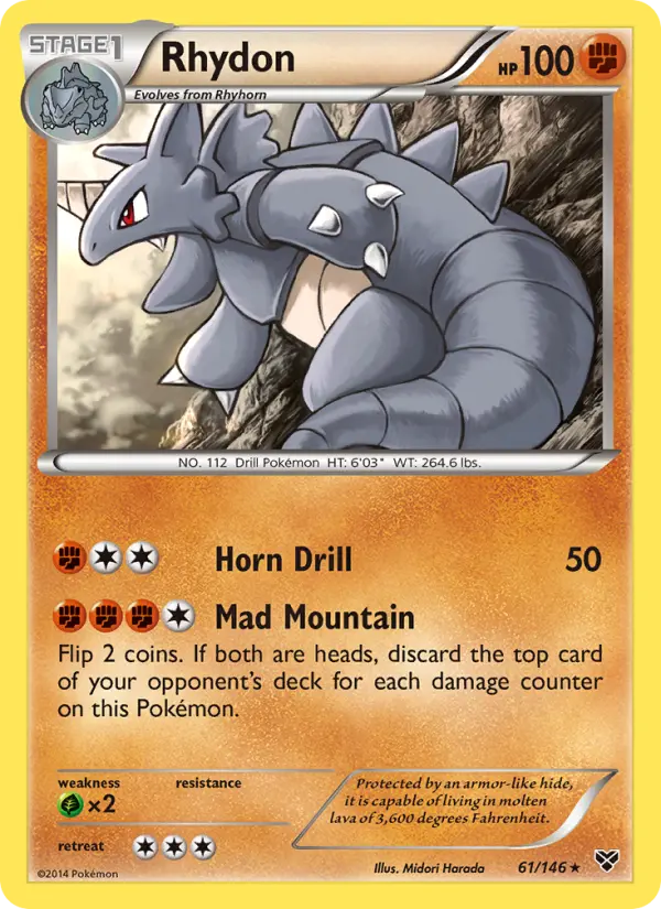 Rhydon (#61) — XY 061