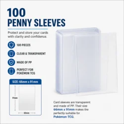 100 clear penny sleeves - läpinäkyvä korttisuoja