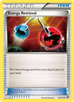 Energy Retrieval (#92) Reverse Holo — Reverse Holo — BW 092