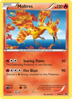 Moltres (#14) — Reverse Holo — NXD 14