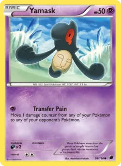 Yamask (#54) — Reverse Holo — PLF 054