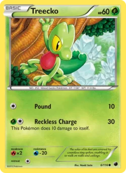 Treecko (#6) — Reverse Holo — PLF 006