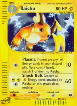 Raichu (#25) — Reverse Holo — EX 025